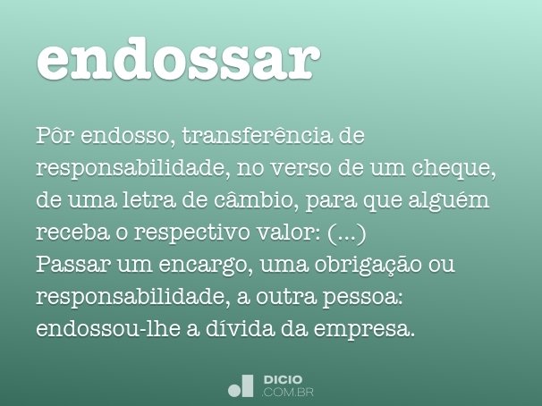 Endossar Dicionário Online De Português 9372