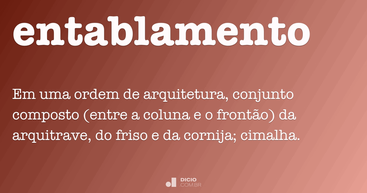 Entablamento Dicio Dicionario Online De Portugues