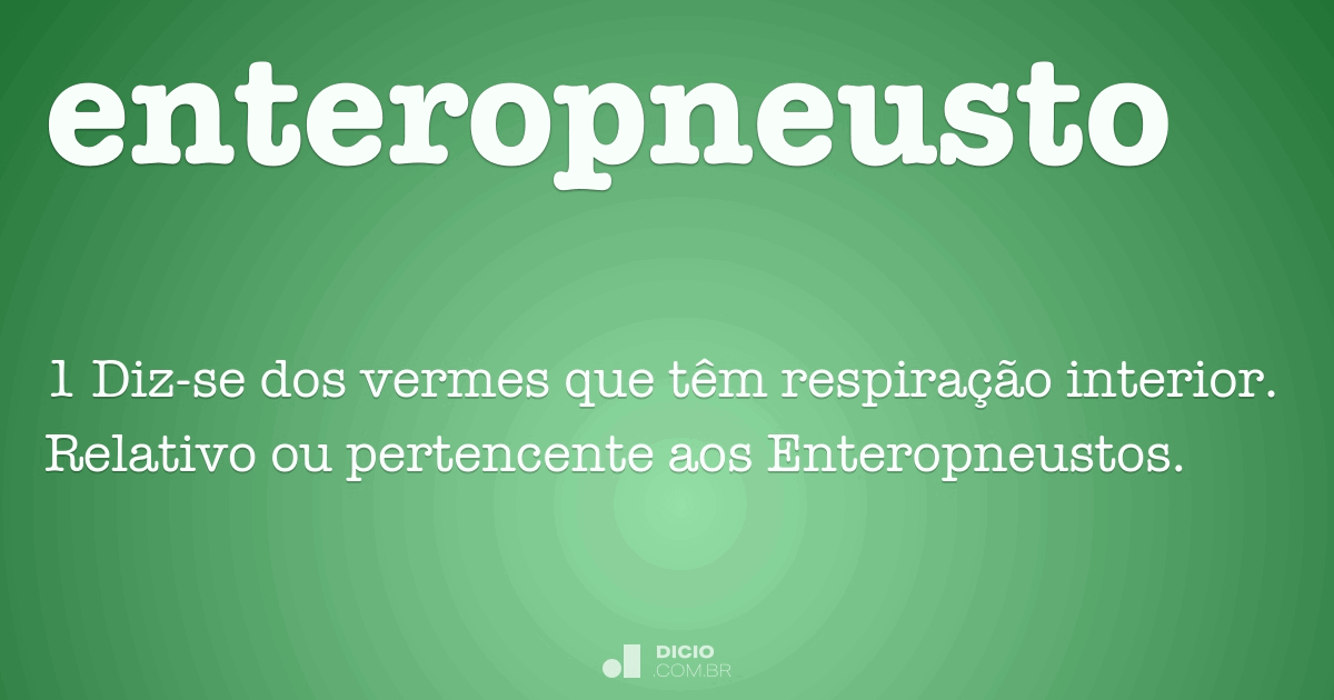 Enteropneusto - Dicio, Dicionário Online de Português