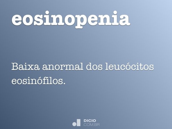 eosinopenia