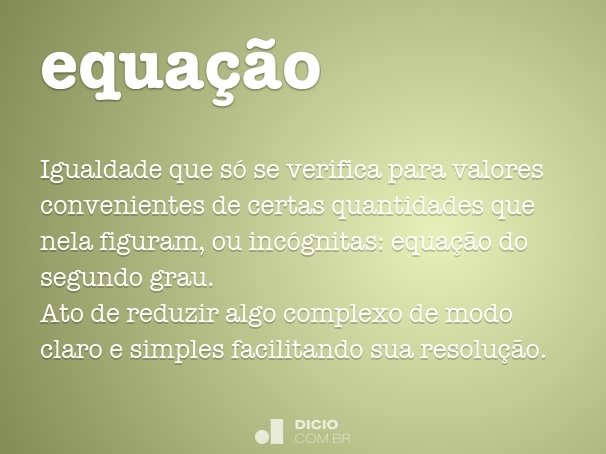 Equacionamento - Dicio, Dicionário Online de Português