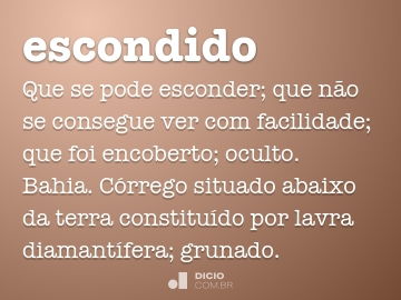 Esconder - Dicio, Dicionário Online de Português