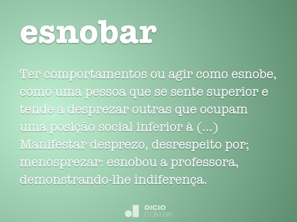 esnobar
