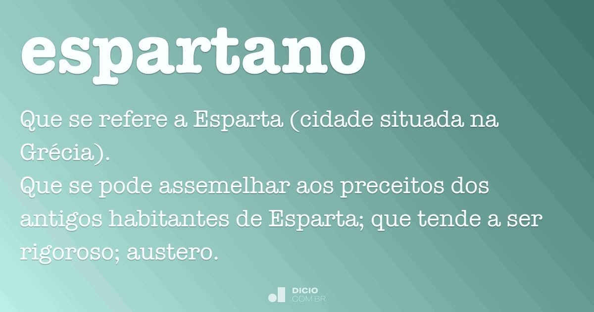 👪 → Qual o significado do nome Espartano?