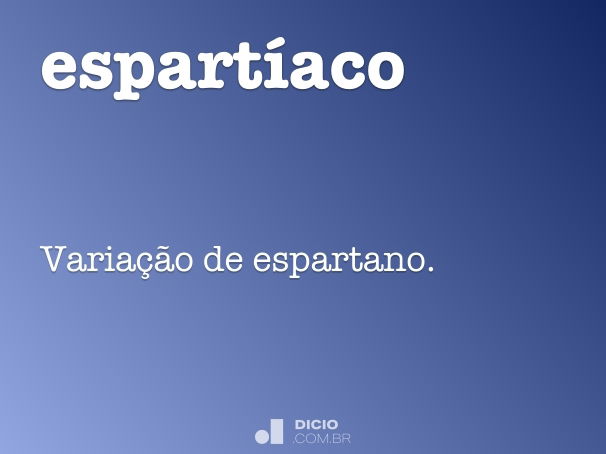 O que é spartan em Português? espartano