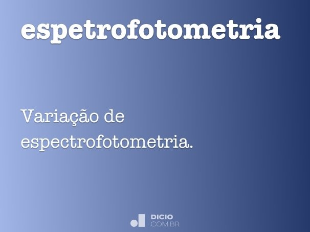 espetrofotometria