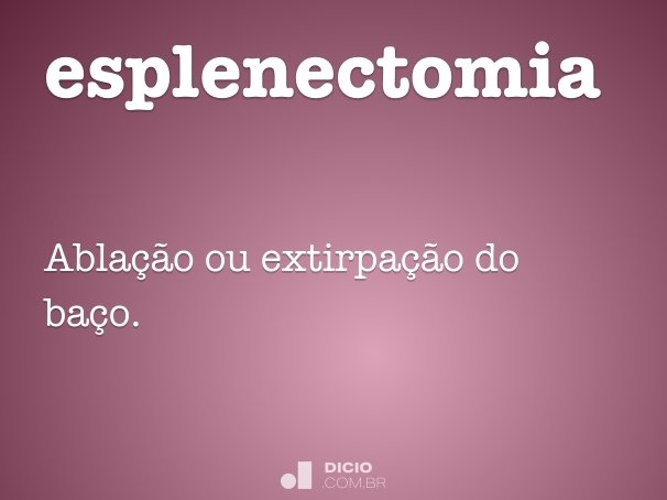 esplenectomia