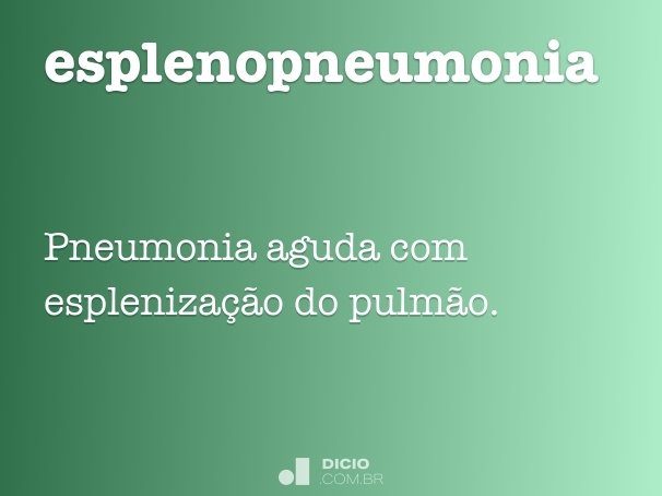 esplenopneumonia