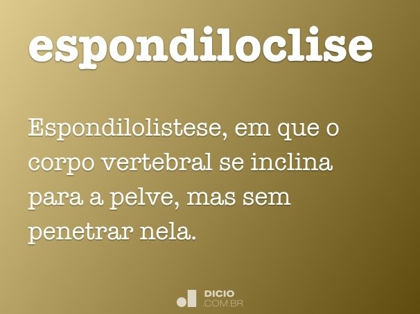 espondiloclise