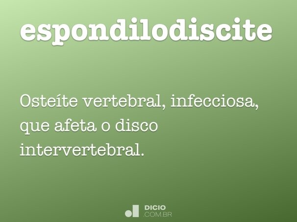 espondilodiscite