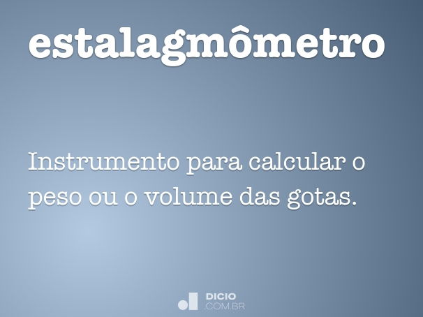 estalagmômetro