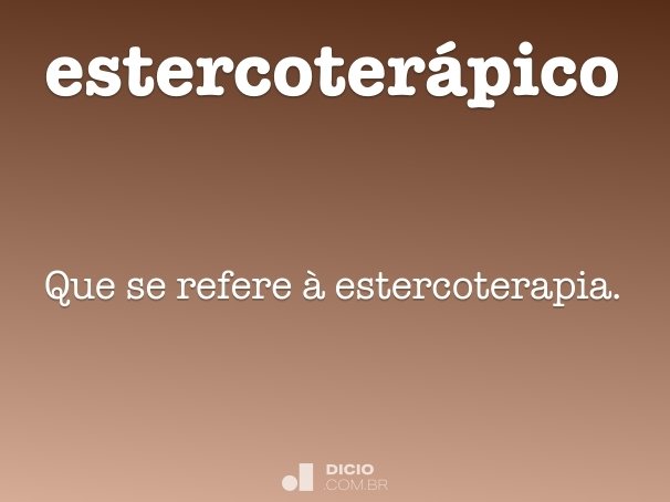 estercoterápico
