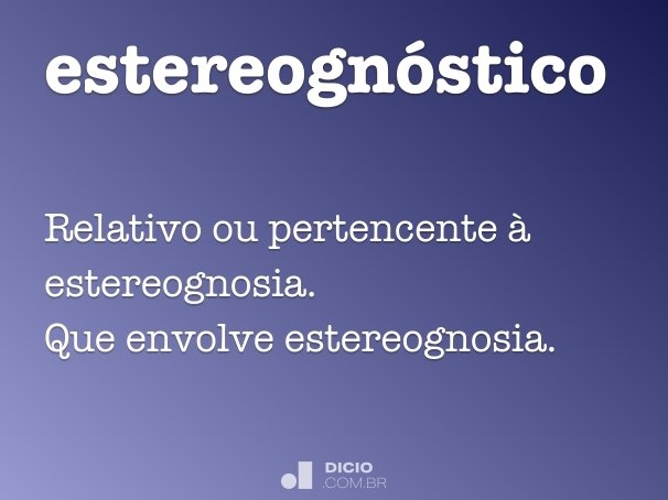 estereognóstico