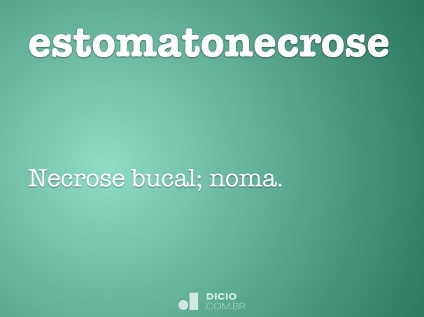 estomatonecrose