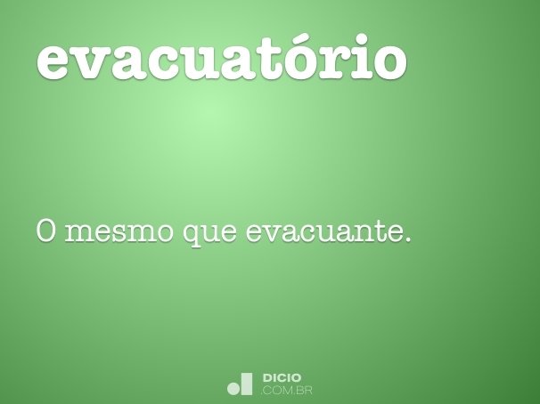 evacuatório