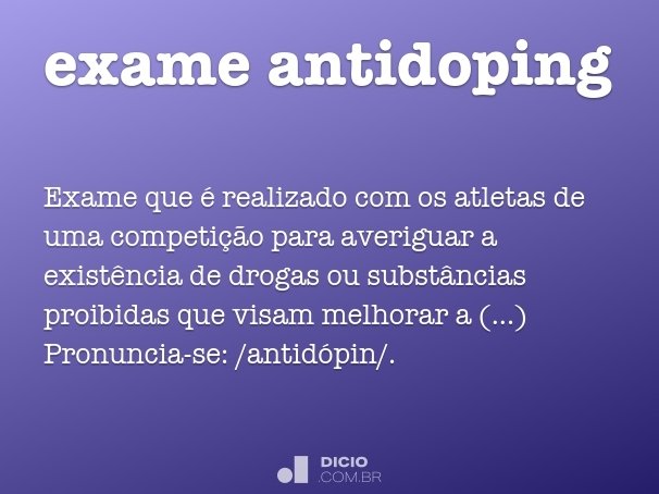 exame antidoping