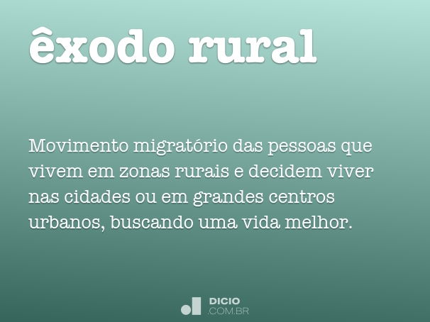 êxodo rural