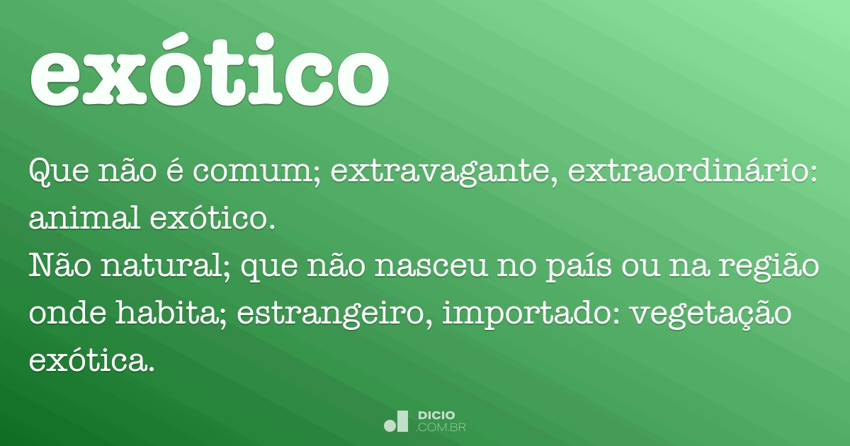 Ex Tico Dicio Dicion Rio Online De Portugu S Exotico