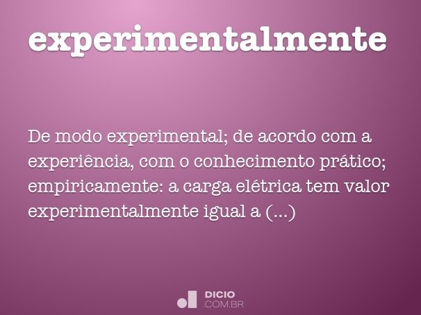experimentalmente