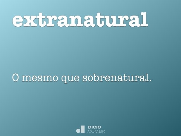 extranatural