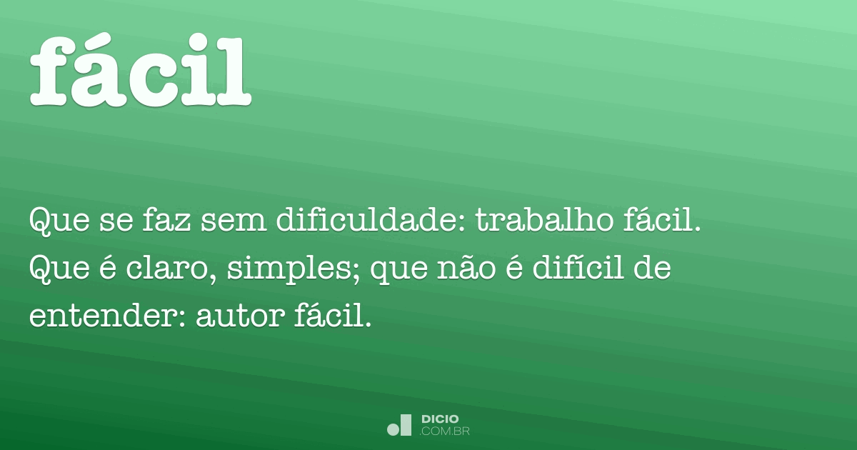 Fácil Dicio Dicionário Online De Português