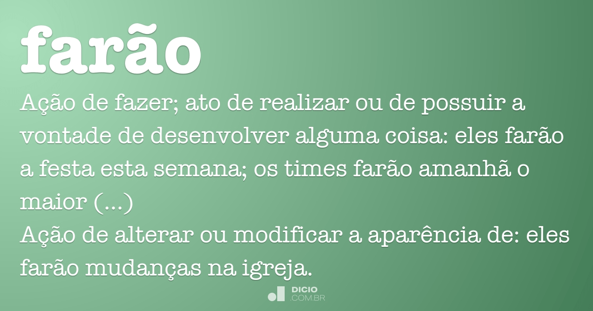 Farão - Dicio, Dicionário Online de Português