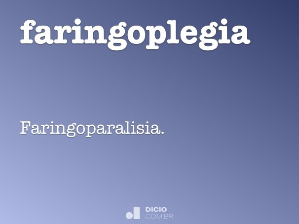 faringoplegia