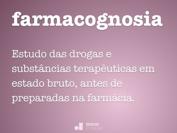 farmacognosia