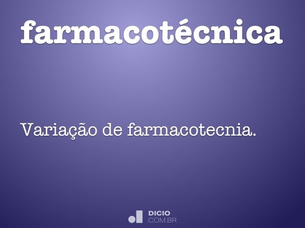 farmacotécnica