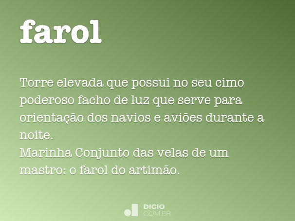 Farol - Dicio, Dicionário Online de Português