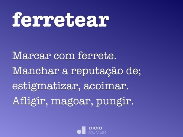 Ferrugento - Dicio, Dicionário Online de Português