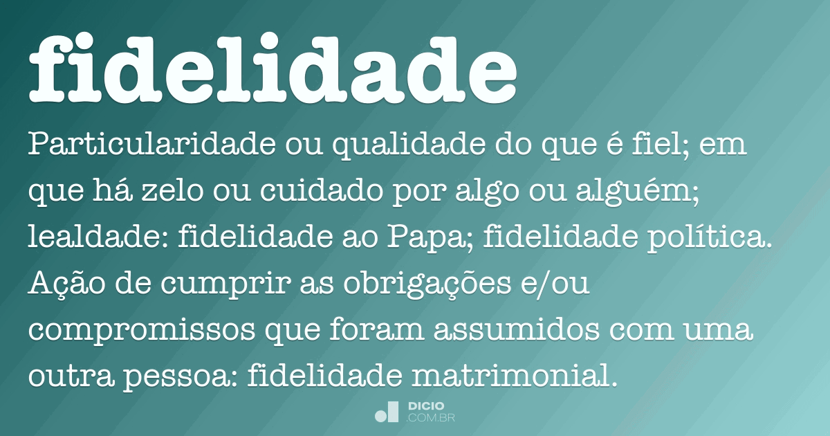 Fidelidade com letra 