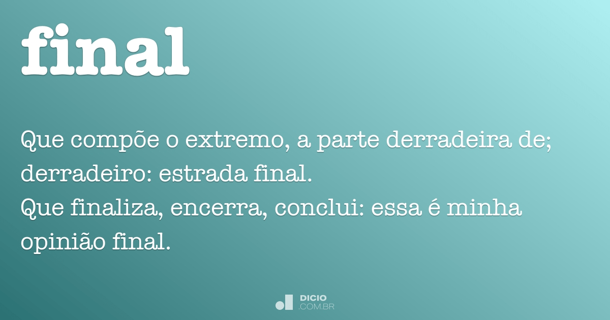 Final Dicio Dicionário Online de Português