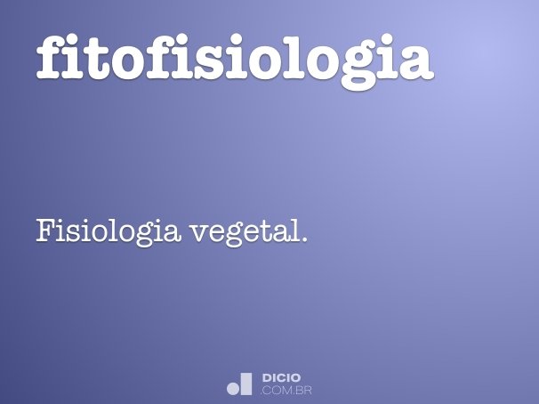 fitofisiologia