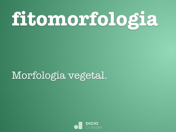 fitomorfologia