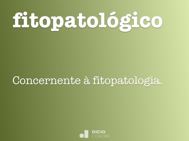 fitopatológico