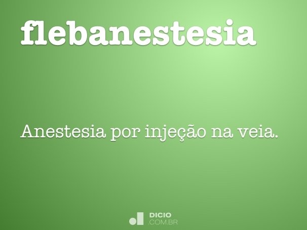 flebanestesia