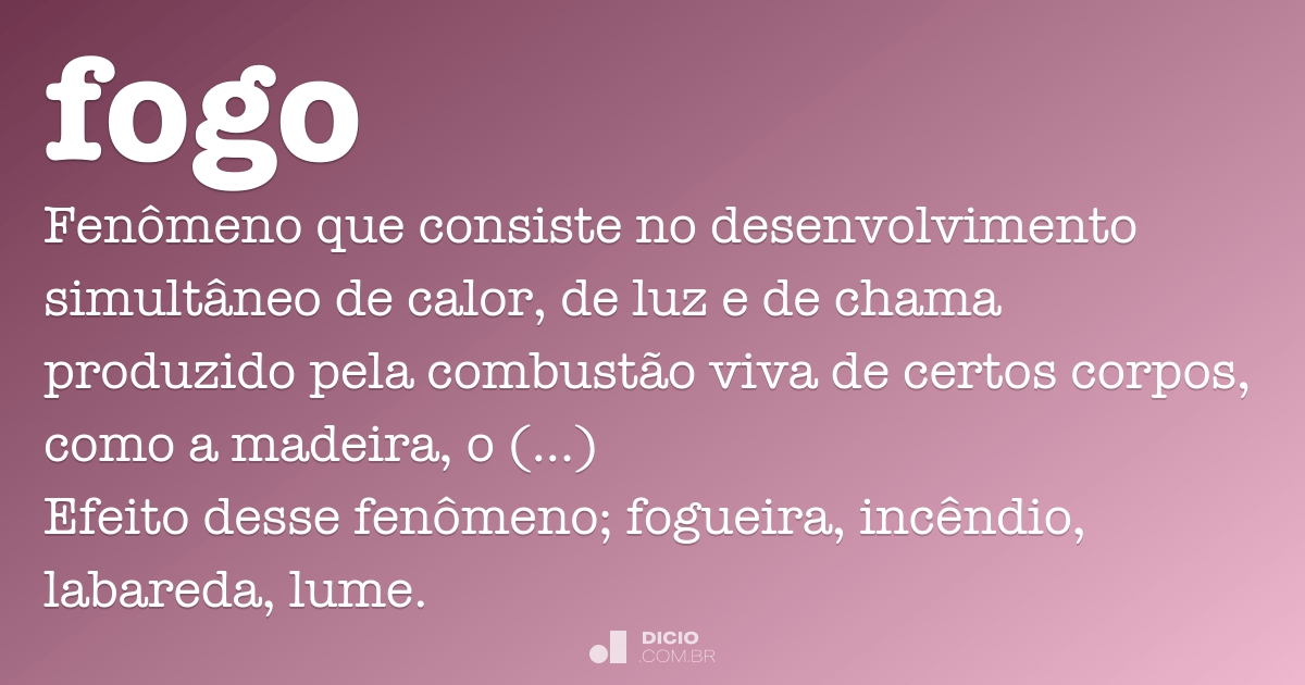 Foguinho - Dicio, Dicionário Online de Português