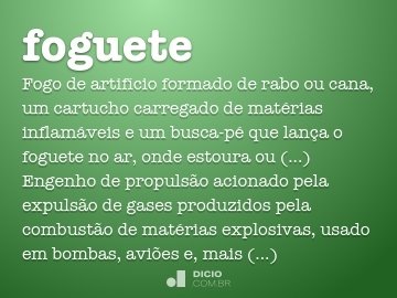 Foguinho - Dicio, Dicionário Online de Português