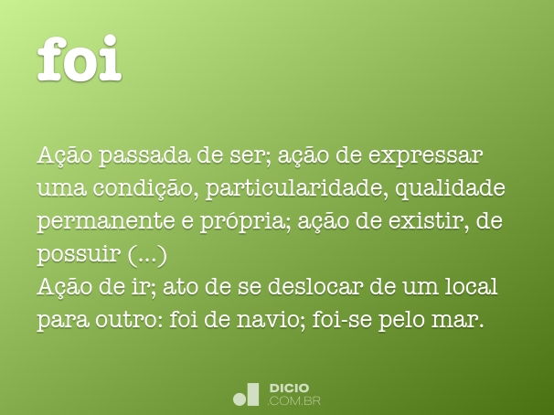 Foi - Dicio, Dicionário Online de Português