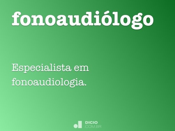 fonoaudiólogo