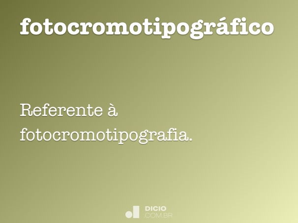 fotocromotipográfico