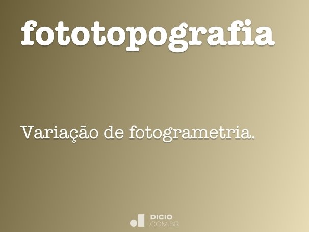 fototopografia