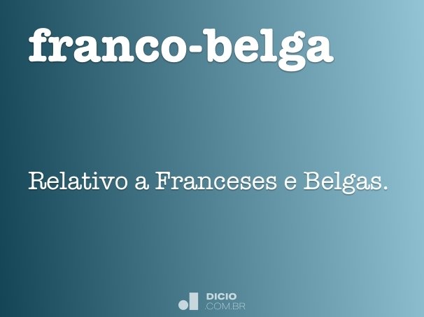 franco-belga