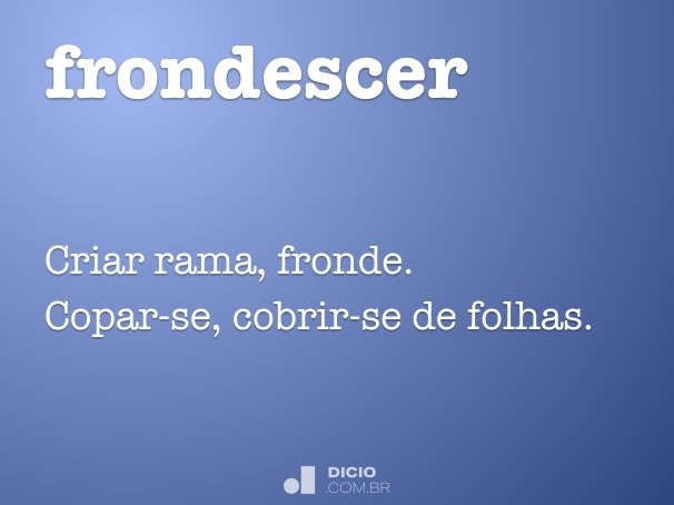frondescer