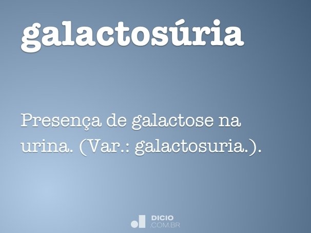 galactosúria