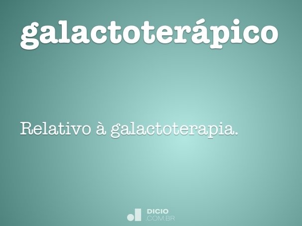 galactoterápico