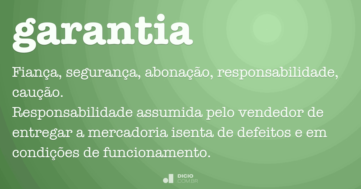 Garantia Dicionário Online de Português