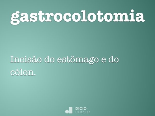 gastrocolotomia