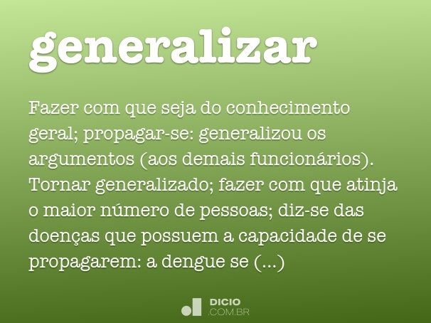 generalizar
